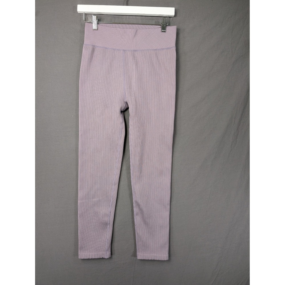 Calvin Klein Performance Ribbed High Waist Leggings Lavender‎ Purple Large 5494